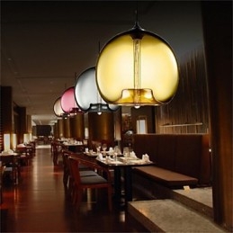 Retro kreatívna jednohlavá sklenená závesná lampa kaviareň v miske zlatej rybky