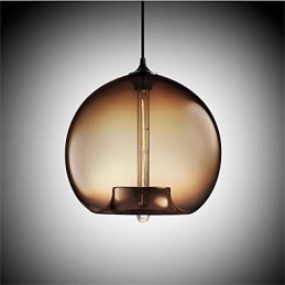 Retro kreatívna jednohlavá sklenená závesná lampa kaviareň v miske zlatej rybky