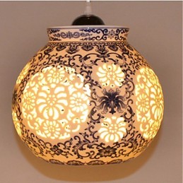Retro keramická lampa Stairs Blue Single Head Luster Creative
