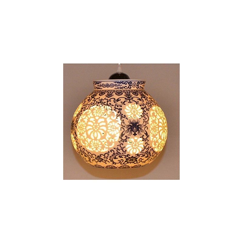 Retro keramická lampa Stairs Blue Single Head Luster Creative