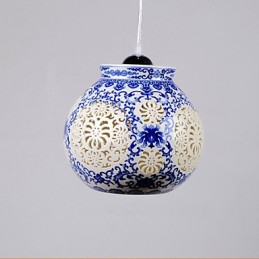 Retro keramická lampa Stairs Blue Single Head Luster Creative