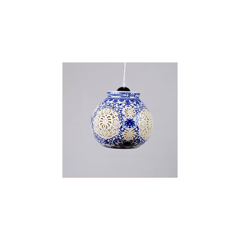 Retro keramická lampa Stairs Blue Single Head Luster Creative
