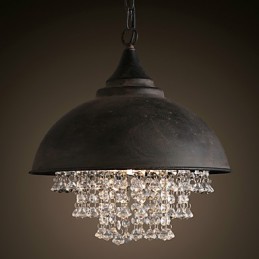Podkrovný prívesok Light Crystal Retro Coffee Light Garáž Metal