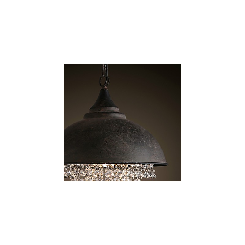 Podkrovný prívesok Light Crystal Retro Coffee Light Garáž Metal