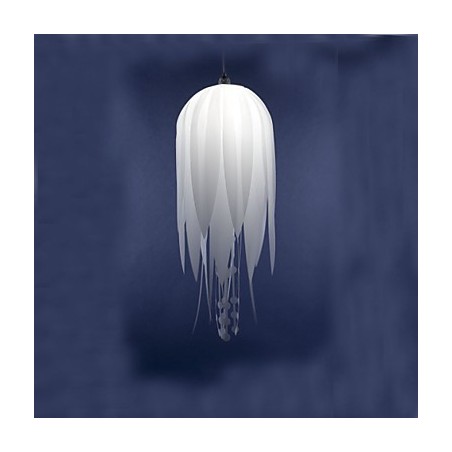 Závesné svietidlo Moderné Minimalistické Biele 1 Svetlý kov a Závesné svietidlo Moderné Minimalistické Biele 1 Svetlý kov a