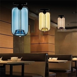 Retro kreatívna jednohlavá sklenená závesná lampa kaviareň v miske zlatej rybky