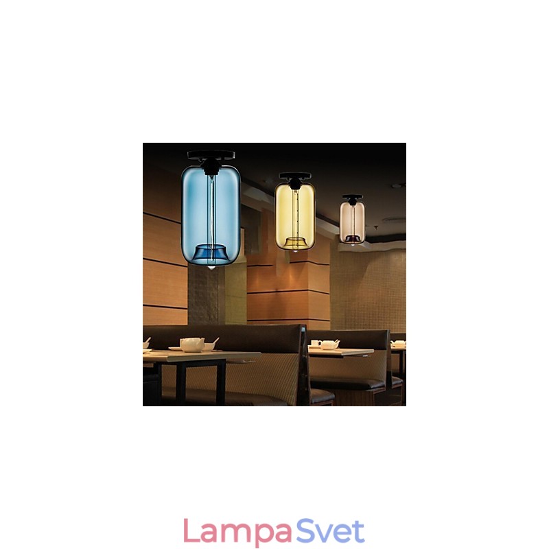 Retro kreatívna jednohlavá sklenená závesná lampa kaviareň v miske zlatej rybky