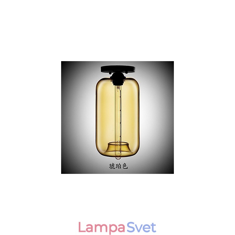 Retro kreatívna jednohlavá sklenená závesná lampa kaviareň v miske zlatej rybky