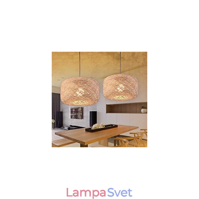 Európsky módny luster Moderný minimalistický domáci ratanový guľový luster