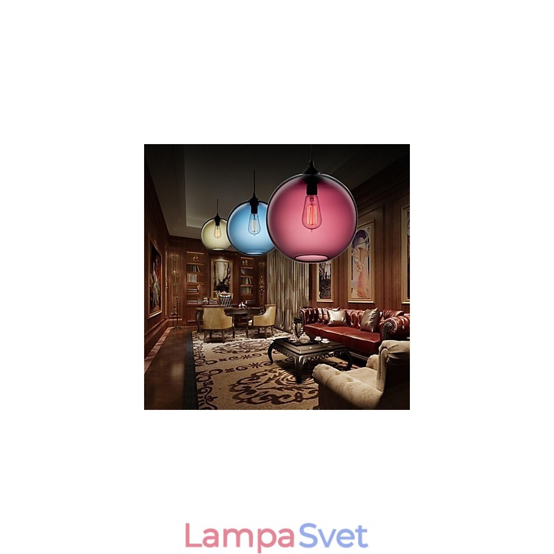 Retro kreatívna jednohlavá sklenená závesná lampa kaviareň v miske zlatej rybky