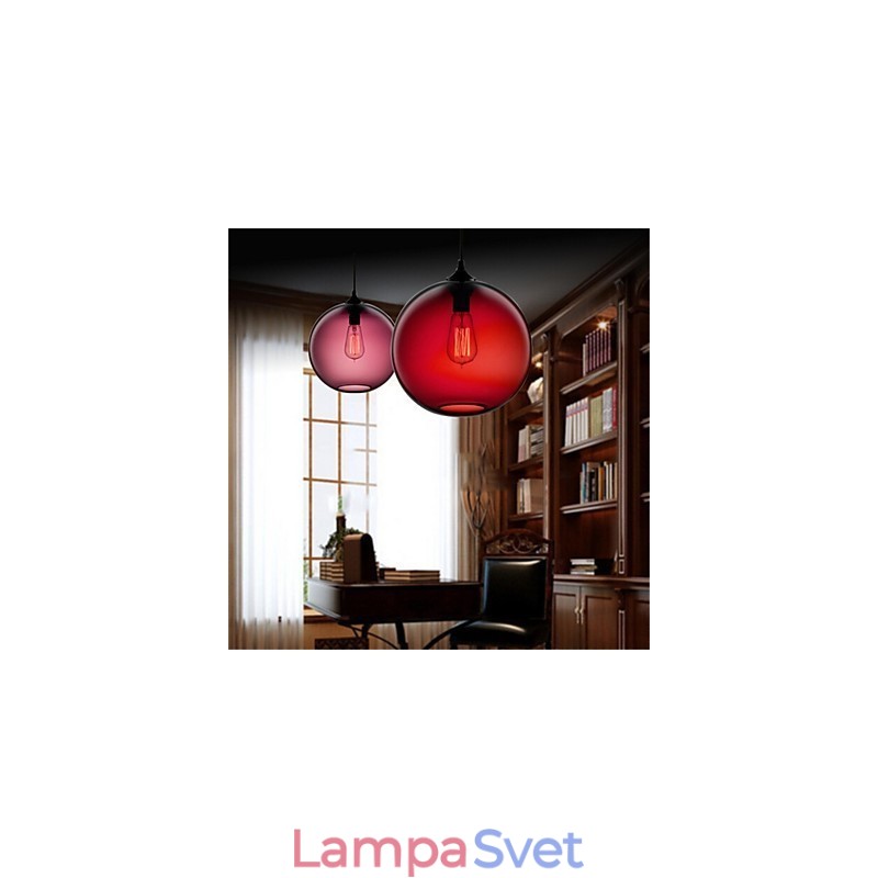 Retro kreatívna jednohlavá sklenená závesná lampa kaviareň v miske zlatej rybky