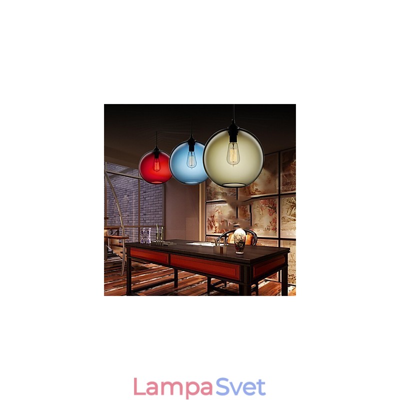 Retro kreatívna jednohlavá sklenená závesná lampa kaviareň v miske zlatej rybky