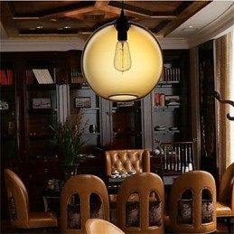 Retro kreatívna jednohlavá sklenená závesná lampa kaviareň v miske zlatej rybky