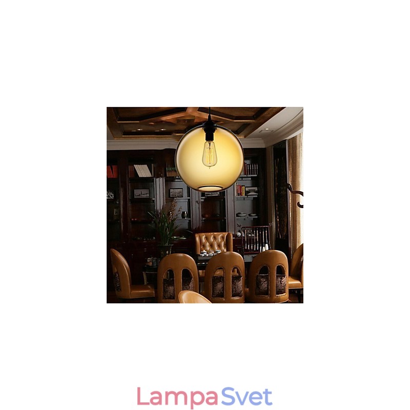 Retro kreatívna jednohlavá sklenená závesná lampa kaviareň v miske zlatej rybky