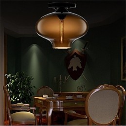 Retro kreatívna jednohlavá sklenená závesná lampa kaviareň v miske zlatej rybky