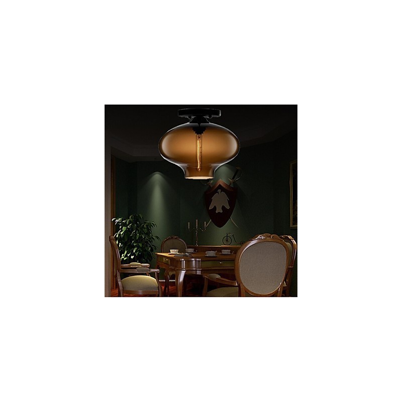 Retro kreatívna jednohlavá sklenená závesná lampa kaviareň v miske zlatej rybky