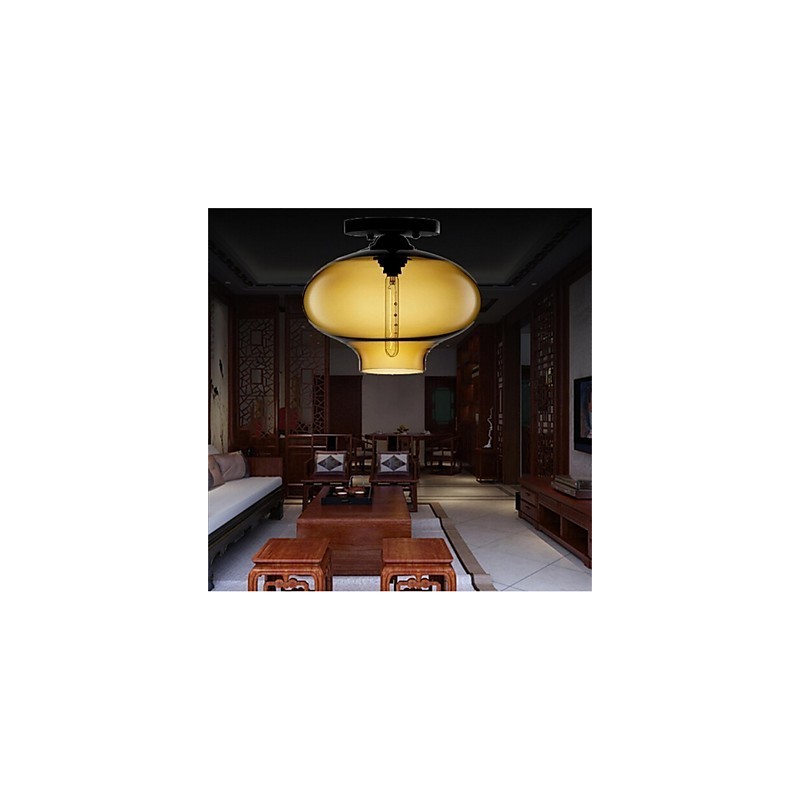 Retro kreatívna jednohlavá sklenená závesná lampa kaviareň v miske zlatej rybky