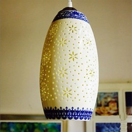 Retro keramická lampa Stairs Blue Single Head Luster Creative