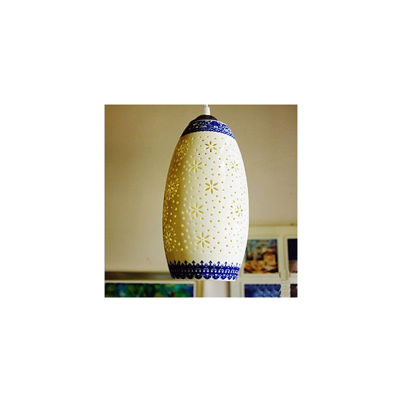 Retro keramická lampa Stairs Blue Single Head Luster Creative