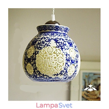 Retro keramická lampa Stairs Blue Single Head Luster Creative Retro keramická lampa Stairs Blue Single Head Luster Creative