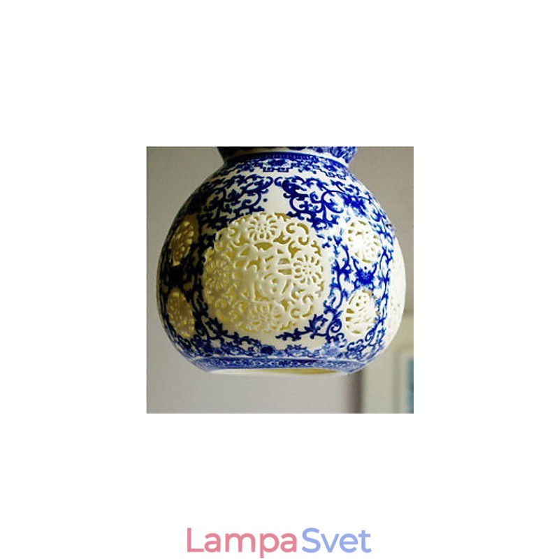 Retro keramická lampa Stairs Blue Single Head Luster Creative