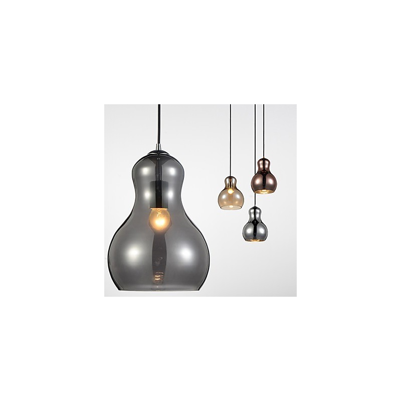 Závesná lampa v tvare tekvice 1 Svetlá Moderná Jednoduchosť Zlatá Chróm Ružové zlato Jantárová dymovo sivá Sklo a uhlíková oceľ
