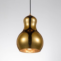 Závesná lampa v tvare tekvice 1 Svetlá Moderná Jednoduchosť Zlatá Chróm Ružové zlato Jantárová dymovo sivá Sklo a uhlíková oceľ