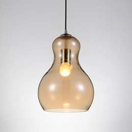 Závesná lampa v tvare tekvice 1 Svetlá Moderná Jednoduchosť Zlatá Chróm Ružové zlato Jantárová dymovo sivá Sklo a uhlíková oceľ