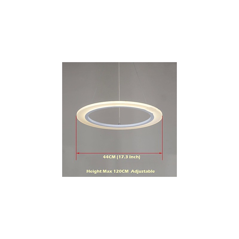 Závesné svietidlo okrúhly stropný luster Mliečne akrylové stropné svietidlá s jedným krúžkom