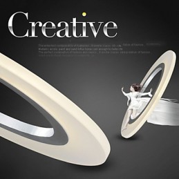 Závesné svietidlo okrúhly stropný luster Mliečne akrylové stropné svietidlá s jedným krúžkom