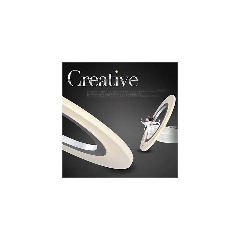 Závesné svietidlo okrúhly stropný luster Mliečne akrylové stropné svietidlá s jedným krúžkom