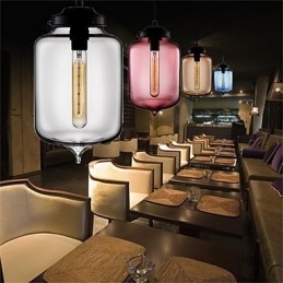 Retro kreatívna jednohlavá sklenená závesná lampa kaviareň v miske zlatej rybky