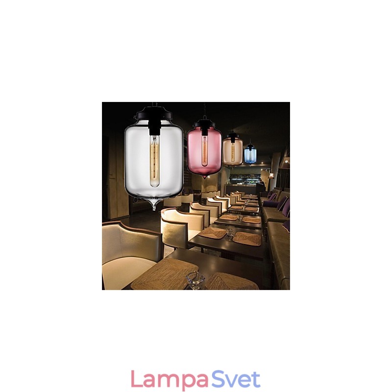 Retro kreatívna jednohlavá sklenená závesná lampa kaviareň v miske zlatej rybky
