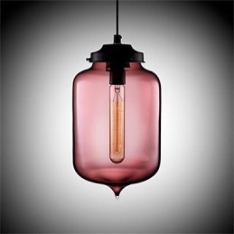 Retro kreatívna jednohlavá sklenená závesná lampa kaviareň v miske zlatej rybky