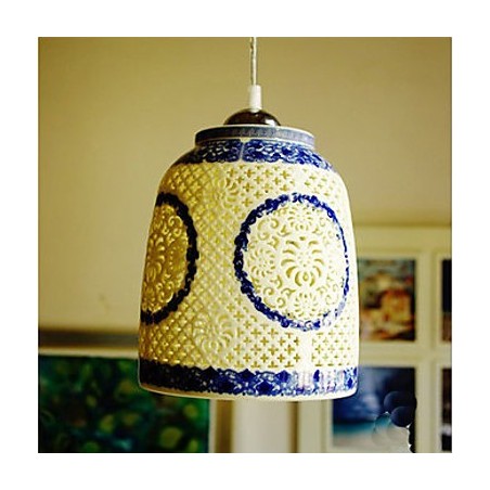 Retro keramická lampa Stairs Blue Single Head Luster Creative