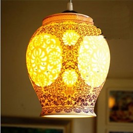 Retro keramická lampa Stairs Blue Single Head Luster Creative