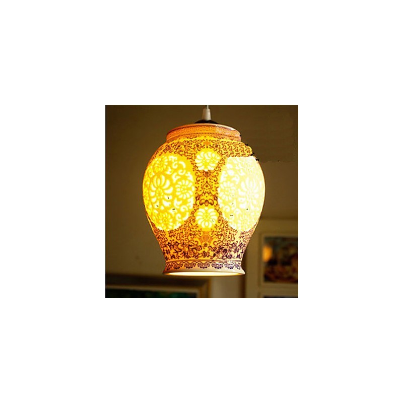 Retro keramická lampa Stairs Blue Single Head Luster Creative