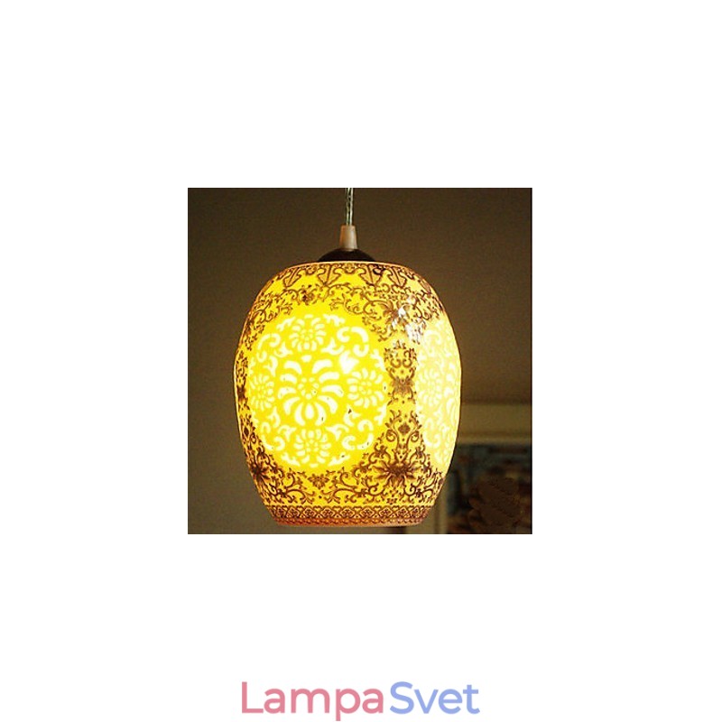 Retro keramická lampa Stairs Blue Single Head Luster Creative