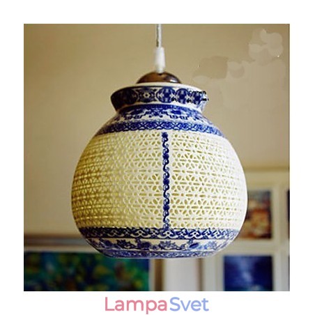 Retro keramická lampa Stairs Blue Single Head Luster Creative Retro keramická lampa Stairs Blue Single Head Luster Creative