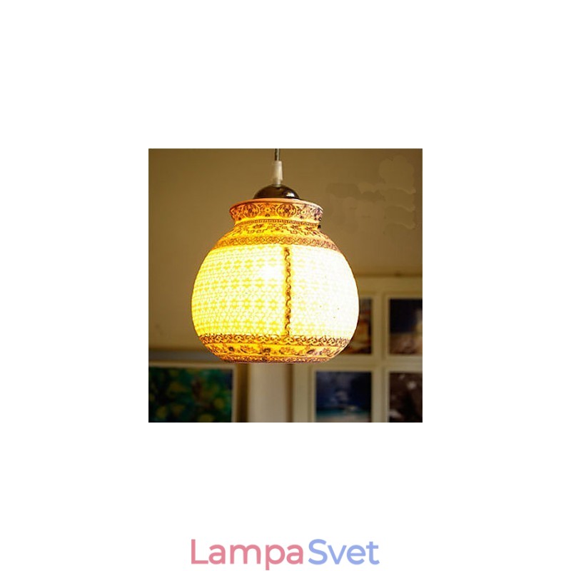 Retro keramická lampa Stairs Blue Single Head Luster Creative