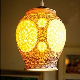 Retro keramická lampa Stairs Blue Single Head Luster Creative