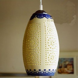 Retro keramická lampa Stairs Blue Single Head Luster Creative