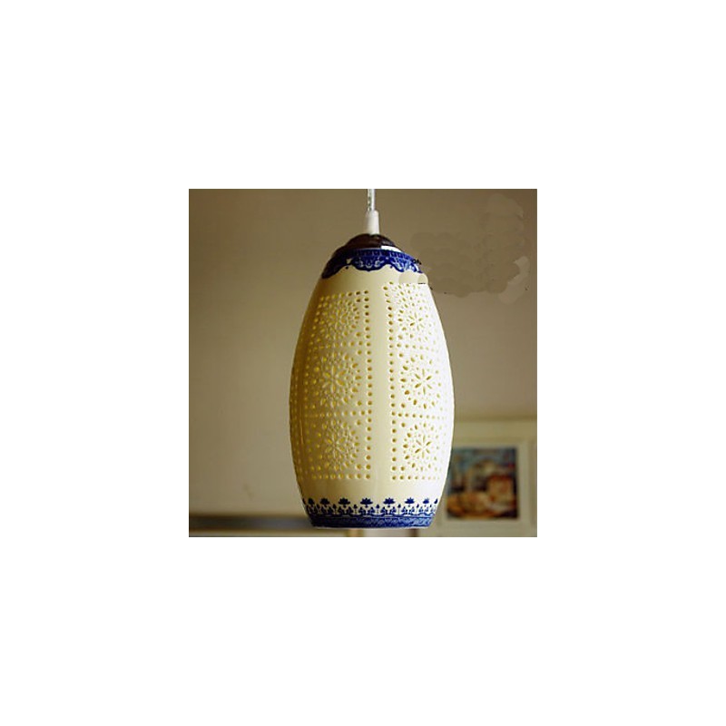 Retro keramická lampa Stairs Blue Single Head Luster Creative