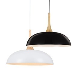 Mini umelecká závesná lampa 1 Svetlá Moderná Jednoduchosť Čiernobiela povrchová úprava Hliníkové a drevené závesné svietidlo