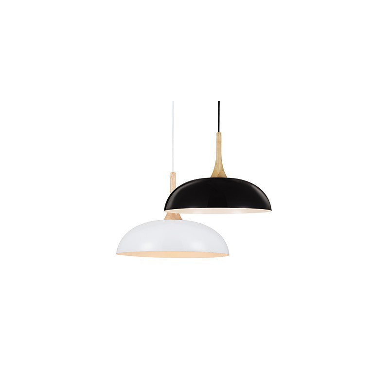 Mini umelecká závesná lampa 1 Svetlá Moderná Jednoduchosť Čiernobiela povrchová úprava Hliníkové a drevené závesné svietidlo