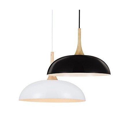 Mini umelecká závesná lampa 1 Svetlá Moderná Jednoduchosť Čiernobiela povrchová úprava Hliníkové a drevené závesné svietidlo Mini umelecká závesná lampa 1 Svetlá Moderná Jednoduchosť Čiernobiela povrchová úprava Hliníkové a drevené závesné svietidlo