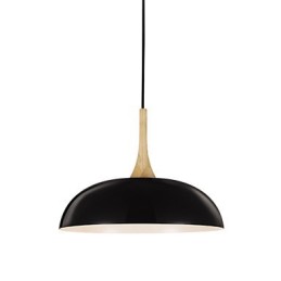 Mini umelecká závesná lampa 1 Svetlá Moderná Jednoduchosť Čiernobiela povrchová úprava Hliníkové a drevené závesné svietidlo