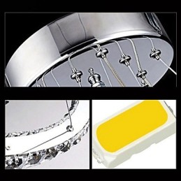 Stmievateľné krištáľové závesné svetlo Moderné kruhové lusterové osvetľovacie lampy Studená biela okrúhle stropné svietidlá Svietidlá s diaľkovým ovládaním