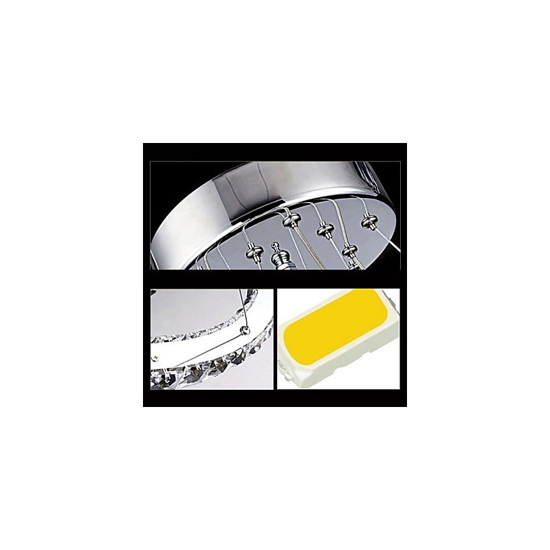 Stmievateľné krištáľové závesné svetlo Moderné kruhové lusterové osvetľovacie lampy Studená biela okrúhle stropné svietidlá Svietidlá s diaľkovým ovládaním