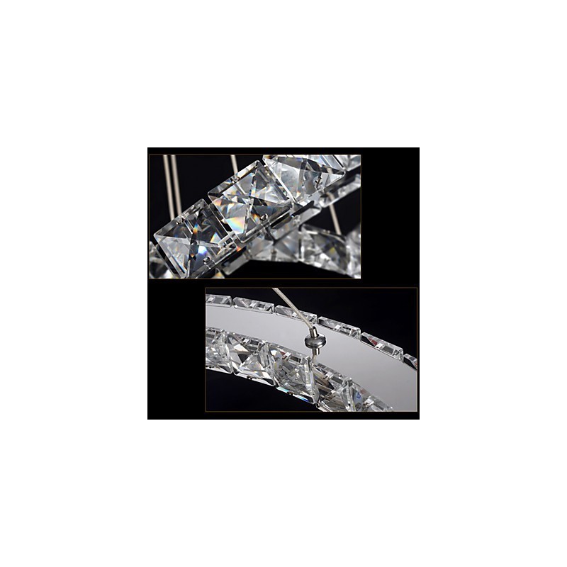 Stmievateľné krištáľové závesné svetlo Moderné kruhové lusterové osvetľovacie lampy Studená biela okrúhle stropné svietidlá Svietidlá s diaľkovým ovládaním